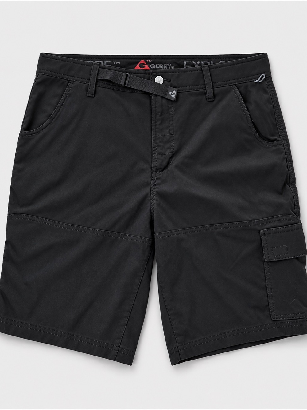 Gerry Weber Men's Black Cargo Shorts with Integrated Webbing Belt